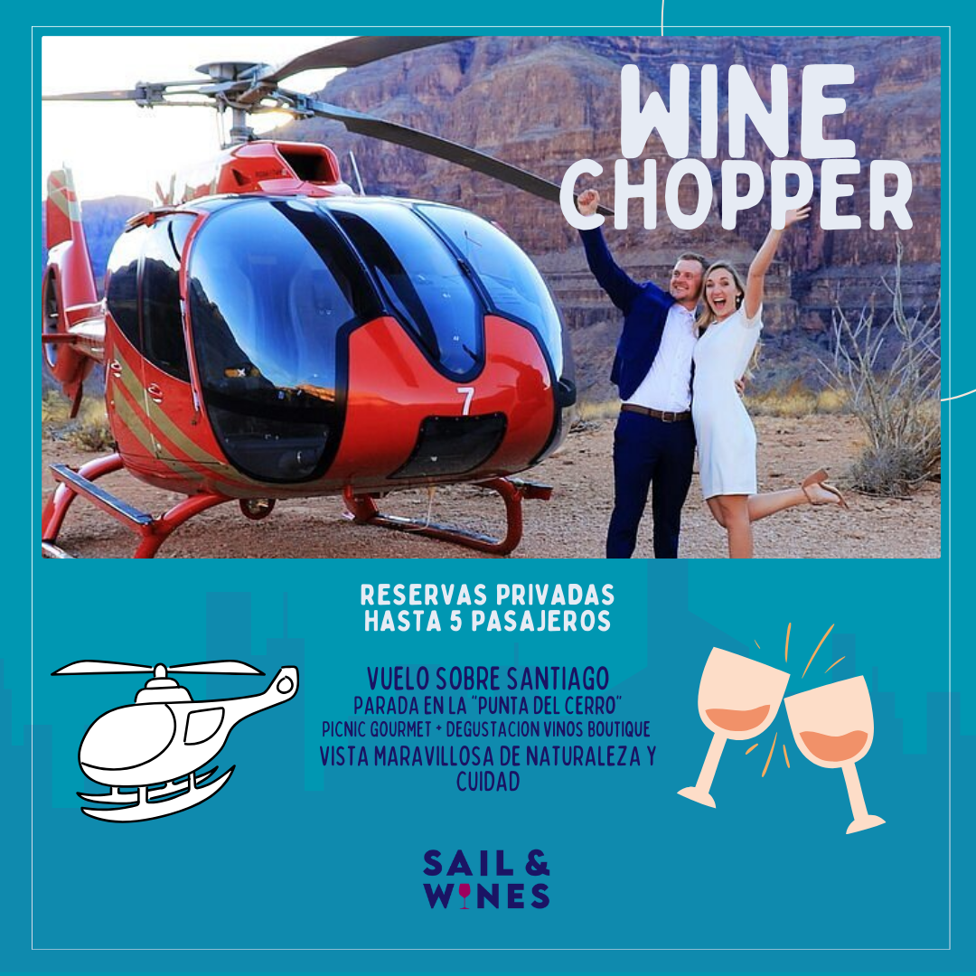 Wine-Chopper : Paseo en Helicóptero | Picnic gourmet | Degustación vinos boutique