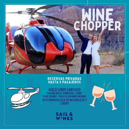 Wine-Chopper : Paseo en Helicóptero |  Picnic gourmet | Degustación vinos boutique